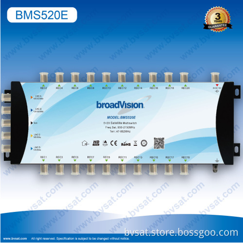 New 5 In 20 Out Sheet Metal Satellite 5x20 Stand-alone Multiswitch For Smatv System